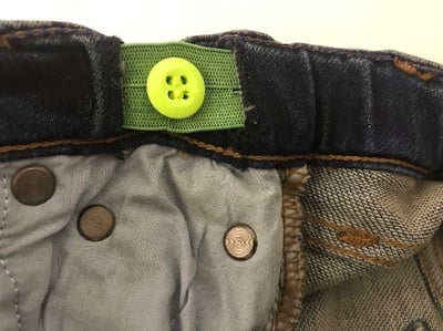 Inner waistband of the recalled Crewcuts boy’s denim pants