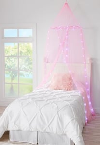 Recalled Justice Light Up Bed Canopy set (pink)