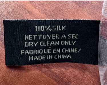 Back of side seam label