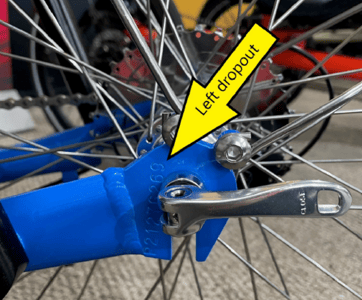 Serial numbers on the recalled trikes are located on the left dropout
