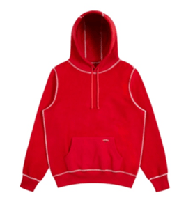 Recalled Noah Reverse Fleece Hoodies in Bright Red
