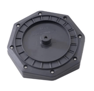 The back cover of the solar panel puck
