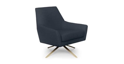 Recalled Spin Swivel Chair in Ink Blue