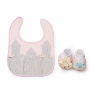 Princess bib and bootie set