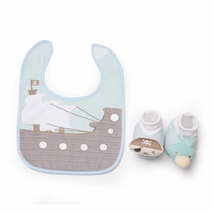 Pirate bib and bootie set