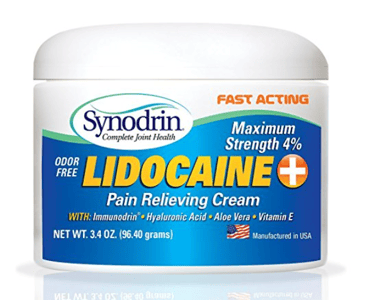 Synodrin Lidocaine Maximum Strength Jar