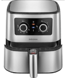 Recalled Insignia - 5-qt. Analog Air Fryer - Stainless Steel NS-AF53MSS0