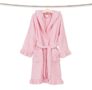 Recalled Linum Home Textiles children's robe (pink w/ruffles)