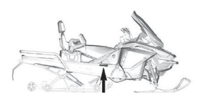 The (VIN) Vehicle Identification Number location in the right side of the tunnel underneath the seat location