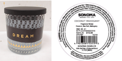 Recalled Kohl’s Dream Candle