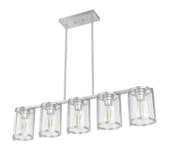 Recalled Hunter Fan 19122 Astwood 5 Light Linear in Brushed Nickel