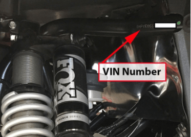 Talon 1000 Location of VIN Number