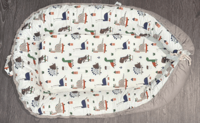Recalled BBWOO Baby Lounger in Gray Dinosaur
