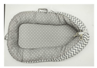 Recalled BBWOO Baby Lounger in Gray Line