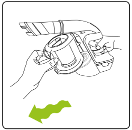 Location of the dirt tank