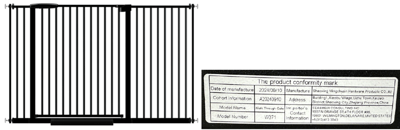 Recalled Walk-Through Gate; Sold on Amazon.com as "45.86-53.74" Baby Gate"