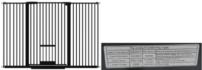 Recalled Tall Baby Gate; Sold on Amazon.com as "30.12-61.61" Pet Gate"