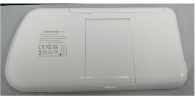 Recalled Babysense Max View 5.5" Baby Monitor display/parent unit - back view