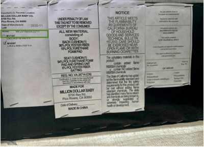Batch/Lot number is found on the label under the footrest
