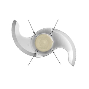 Riveted blade in Cuisinart food processor