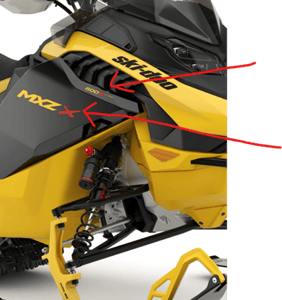 The model name and engine type are printed on the side panels of the recalled vehicles
