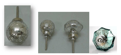 Recalled Mercury Glass Crackled Style drawer knob.