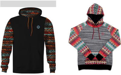 Examples of recalled youth sweatshirt with drawstrings