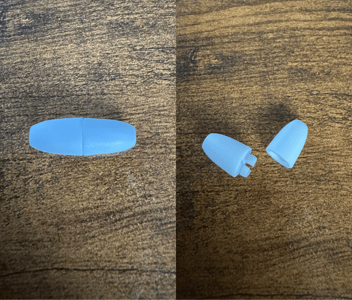 Replacement safety snap clasp on repaired teethers