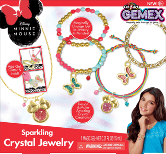 Recalled Disney Minnie Gemex Sparkling Crystal Jewelry (UPC 884920365797)