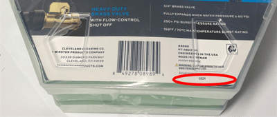 Date of Manufacture Location on Packaging
