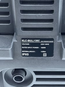 Product label on recalled LANCHEZ electric pressure washer
