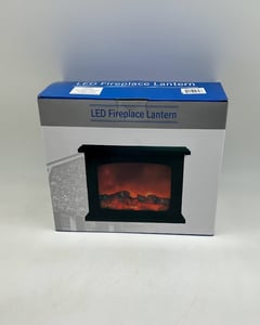 Recalled LED Fireplace Lantern – Product Packaging