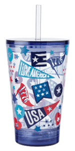 Recalled Built LUUM LED Tumbler - BLUE FIREWORKS