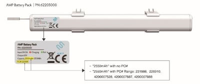 Label of Recalled Battery Pack PN 6220300