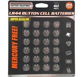 Recalled LR44 Button Cell Batteries, Item 00276