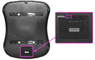 Location of model number of a MamaRoo