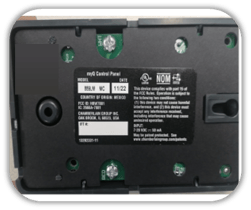 Manufacture date, model number and the UPC code location