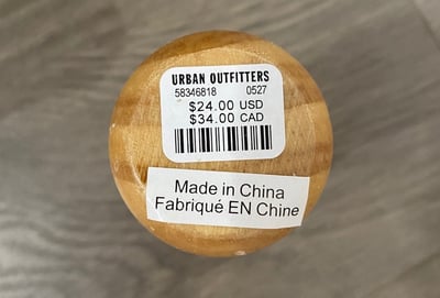 Location of SKU number on Margo Candle Holder - Medium