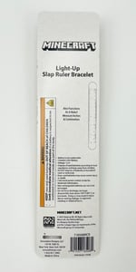 Recalled Minecraft Light-Up Slap Ruler Bracelet, Model 718508MCR – Back