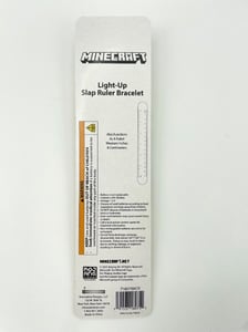 Recalled Minecraft Light-Up Slap Ruler Bracelet, Model 718075MCR - Back