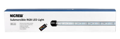 Recalled Submersible RGB LED Light with Remote Control packaging