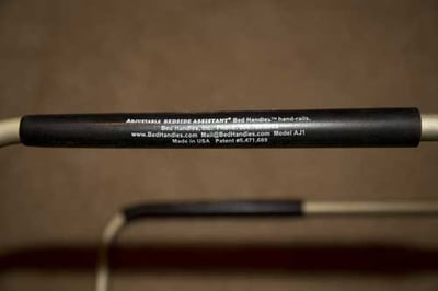 Label on Adjustable bed handle model AJ1