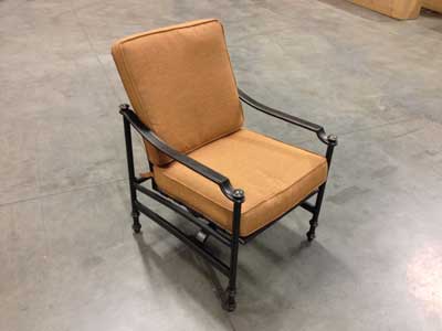 The patio sets’ rocking chair can break during normal use.