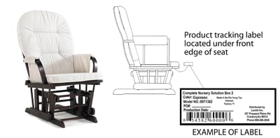 CNS/Katelyn Glider Rocker and label