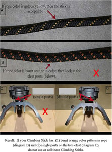 Muddy Outdoors climbing stick rope and tree cleats