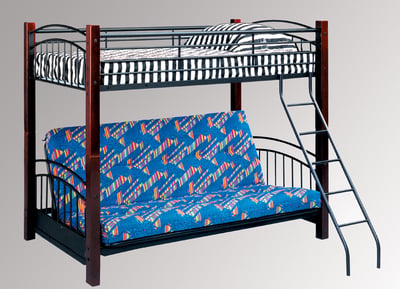 Twin over Futon Bunk Bed, model #344-54