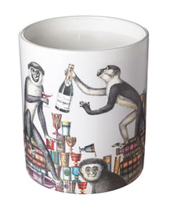 Monkeys with white background scented candles