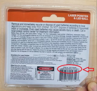 Item #:15712EAM3 appears on the back of the recalled pet toys