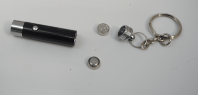 Recalled Anzmtosn Luminous Fidget Spinner Ball Mini Flashlight with batteries removed
