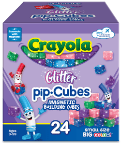 Recalled CreateOn Crayola-branded Glitter pip-Cubes, 24-Piece, Model 1000243